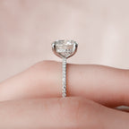 2.50 CT Round Moissanite Hidden Halo Engagement Ring