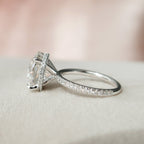 4.50 CT Round Moissanite Pave Setting Engagement Ring