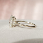 4.50 CT Radiant Moissanite Hidden Halo Setting Engagement Ring