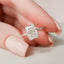 3.0 CT Radiant Moissanite Hidden Halo Pave Setting Engagement Ring