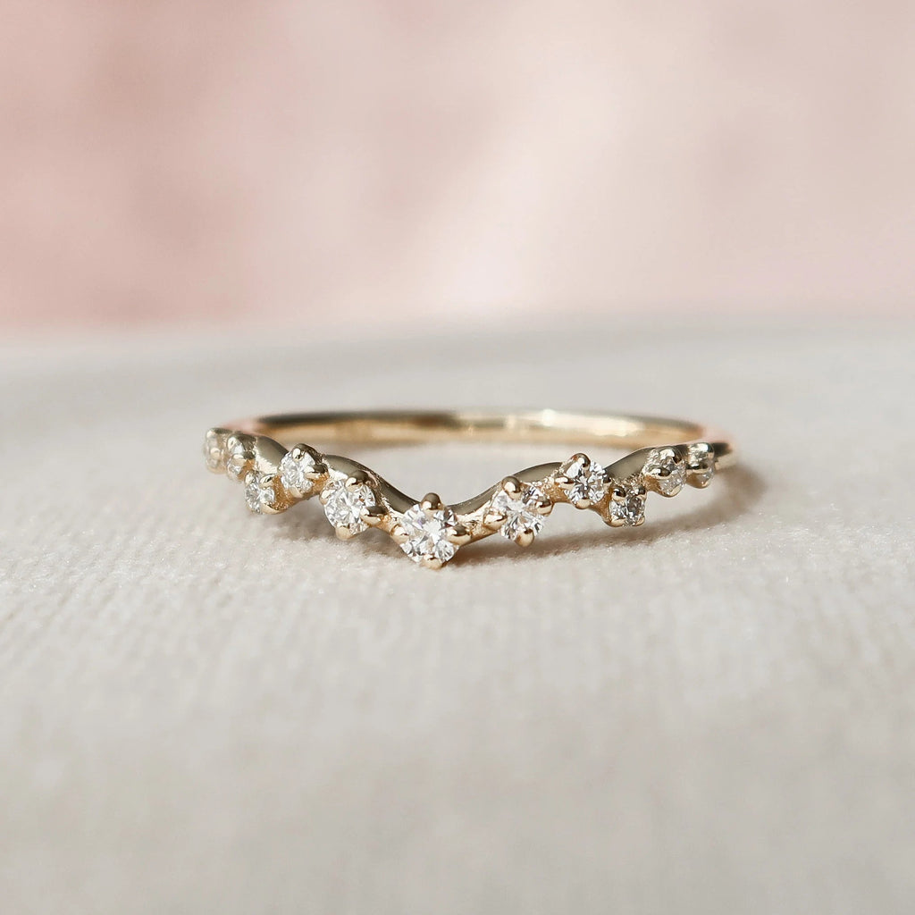 2.0CT Pear Cut Moissanite Hidden Halo Bridal Ring Set