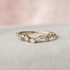 2.0CT Pear Cut Moissanite Hidden Halo Bridal Ring Set