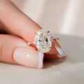 5.0 CT Oval Cut Moissanite Dainty Style Engagement Ring