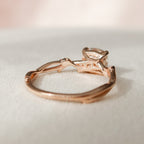 1.50 CT Cushion Cut Nature Inspired Moissanite Engagement Ring