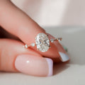 1.50 - 3.50 CT Oval Cut Dainty Moissanite Engagement Ring
