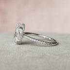 3.50 CT Oval Cut Moissanite Pave Setting Engagement Ring