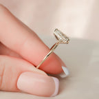 1.50CT Pear Cut Moissanite Solitaire Bridal Ring Set
