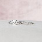 2.0CT Round Cut Moissanite Twig Nature Inspired Bridal Ring Set