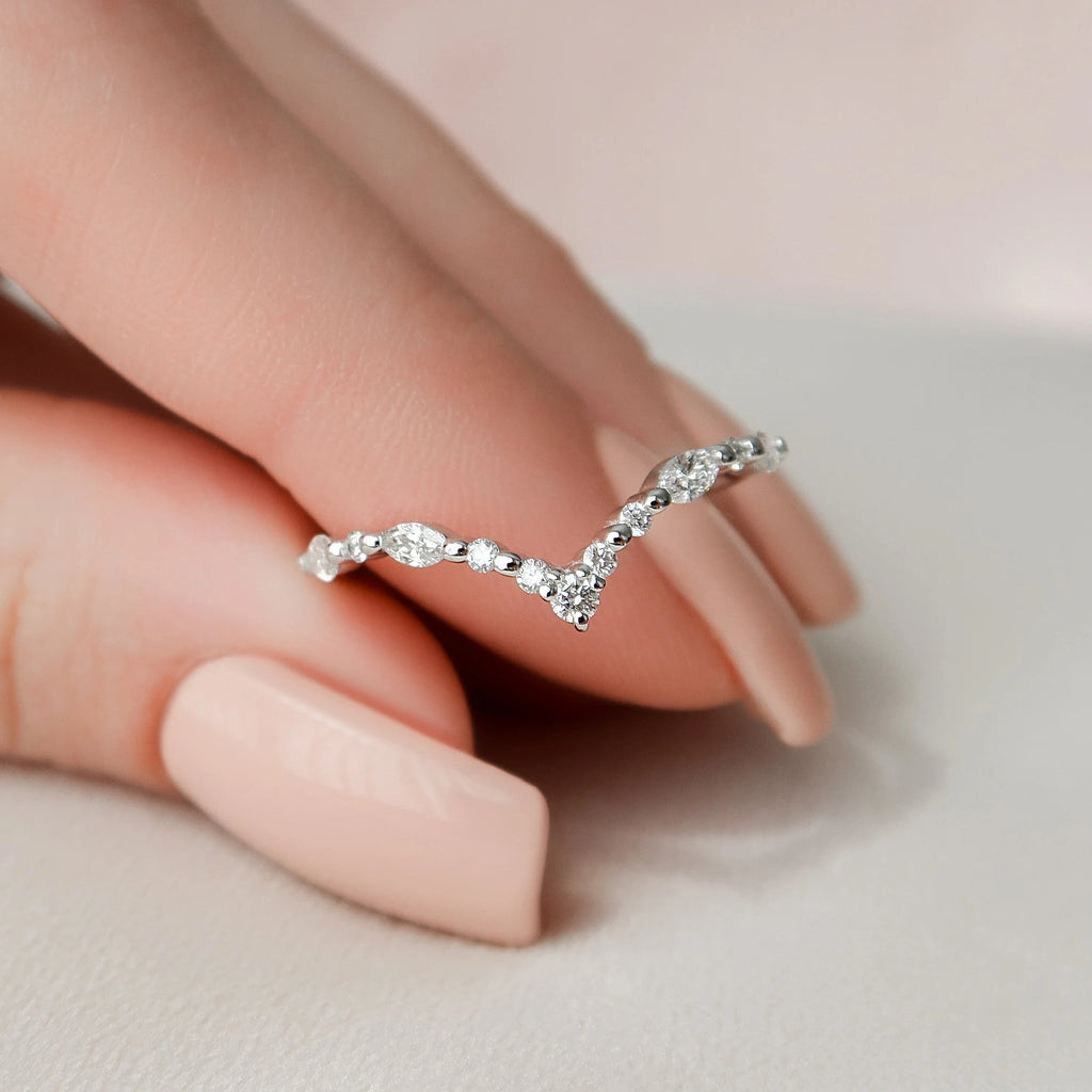 3.0CT Oval Cut Moissanite Cluster Bridal Ring Set