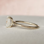 1.50 CT Radiant Cut Moissanite Hidden Halo Engagement Ring