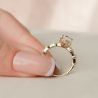 2.0 CT Oval Cut Moissanite Dainty Style Engagement Ring