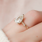2.50 CT Pear Cut Nature Inspired Twig Style Moissanite Engagement Ring
