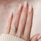 2.50 CT Pear Cut Nature Inspired Twig Style Moissanite Engagement Ring