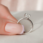 1.50 - 3.50 CT Pear Cut Moissanite Pave Engagement Ring