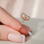 5.0 CT Oval Cut Moissanite Dainty Style Engagement Ring
