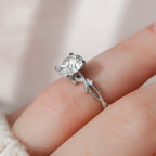 2.0 CT Round Cut Moissanite Nature Inspired Engagement Ring