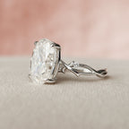 3.50 CT Oval Cut Moissanite Nature Inspired Twig Style Engagement Ring