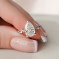 2.0 CT Pear Moissanite Nature Inspired Twig Style Engagement Ring