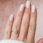 1.0 CT Pear Cut Twig Nature Inspired Moissanite Engagement Ring