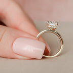 2.0 CT Radiant Moissanite Hidden Halo Engagement Ring