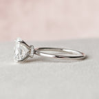 3.0 CT Oval Moissanite Hidden Halo Setting Engagement Ring