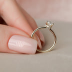 1.50CT Oval Cut Moissanite Solitaire Bridal Ring Set