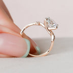 2.50 CT Round Moissanite Nature Inspired Twig Style Engagement Ring