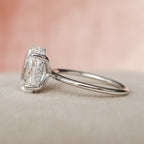 3.50 CT Oval Moissanite Hidden Halo Engagement Ring