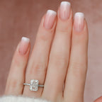 1.0 - 3.0 CT Radiant Cut Pave Moissanite Engagement Ring