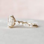 2.0 CT Oval Cut Moissanite Pave Engagement Ring