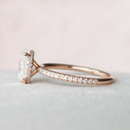 2.50 CT Oval Moissanite Pave Setting Engagement Ring