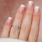 1.0 CT Cushion Cut Nature Inspired Moissanite Engagement Ring
