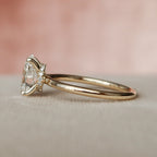 1.50 CT Oval Cut Hidden Halo Setting Moissanite Engagement Ring