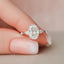 2.0 CT Oval Cut Three Stones Moissanite Engagement Ring