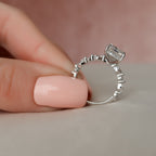 3.50 CT Radiant Moissanite Pave Setting Engagement Ring