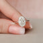 3.50 CT Oval Moissanite Hidden Halo Engagement Ring