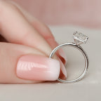 1.0 - 3.0 CT Radiant Cut Pave Moissanite Engagement Ring