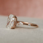 2.0 CT Oval Cut Three Stones Moissanite Engagement Ring