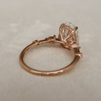 2.0 CT Oval Cut Three Stones Moissanite Engagement Ring