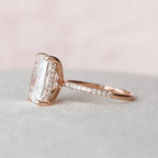 5.0 CT Radiant Moissanite Pave Engagement Ring