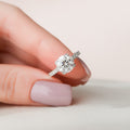 2.0 CT Round Moissanite Pave Engagement Ring