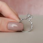 3.0 CT Pear Moissanite Vintage Engagement Ring