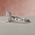 3.50 CT Radiant Moissanite Pave Setting Engagement Ring