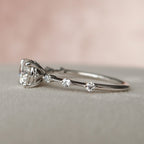 1.0 CT Round Cut Dainty Style Moissanite Engagement Ring