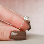 1.0 CT Round Cut Dainty Style Moissanite Engagement Ring