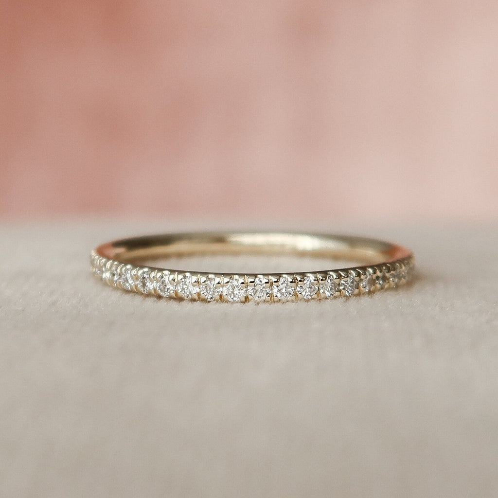 1.50CT Round Brilliant Cut Moissanite Dainty Bridal Ring Set