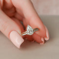 1.50CT Pear Cut Moissanite Solitaire Bridal Ring Set
