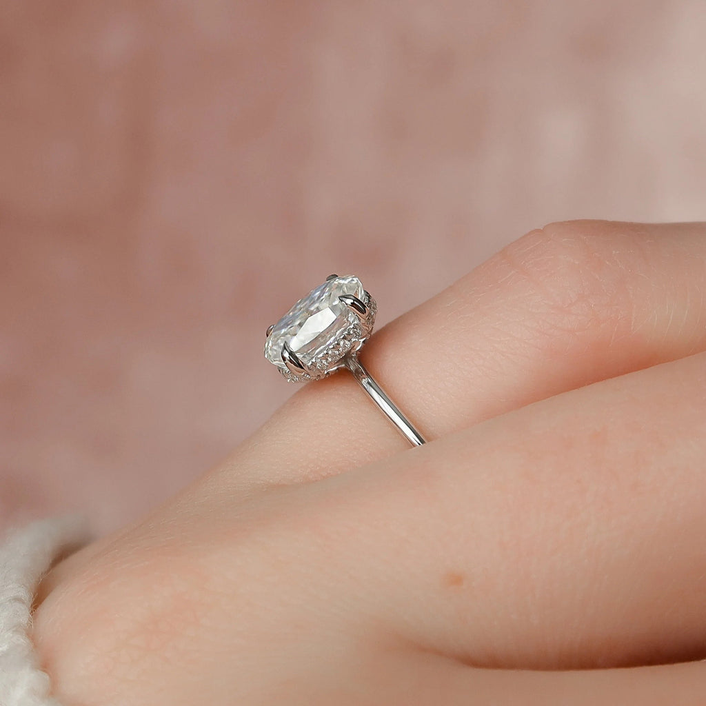 1.50CT Oval Cut Moissanite Solitaire Bridal Ring Set