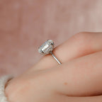 1.50CT Oval Cut Moissanite Solitaire Bridal Ring Set