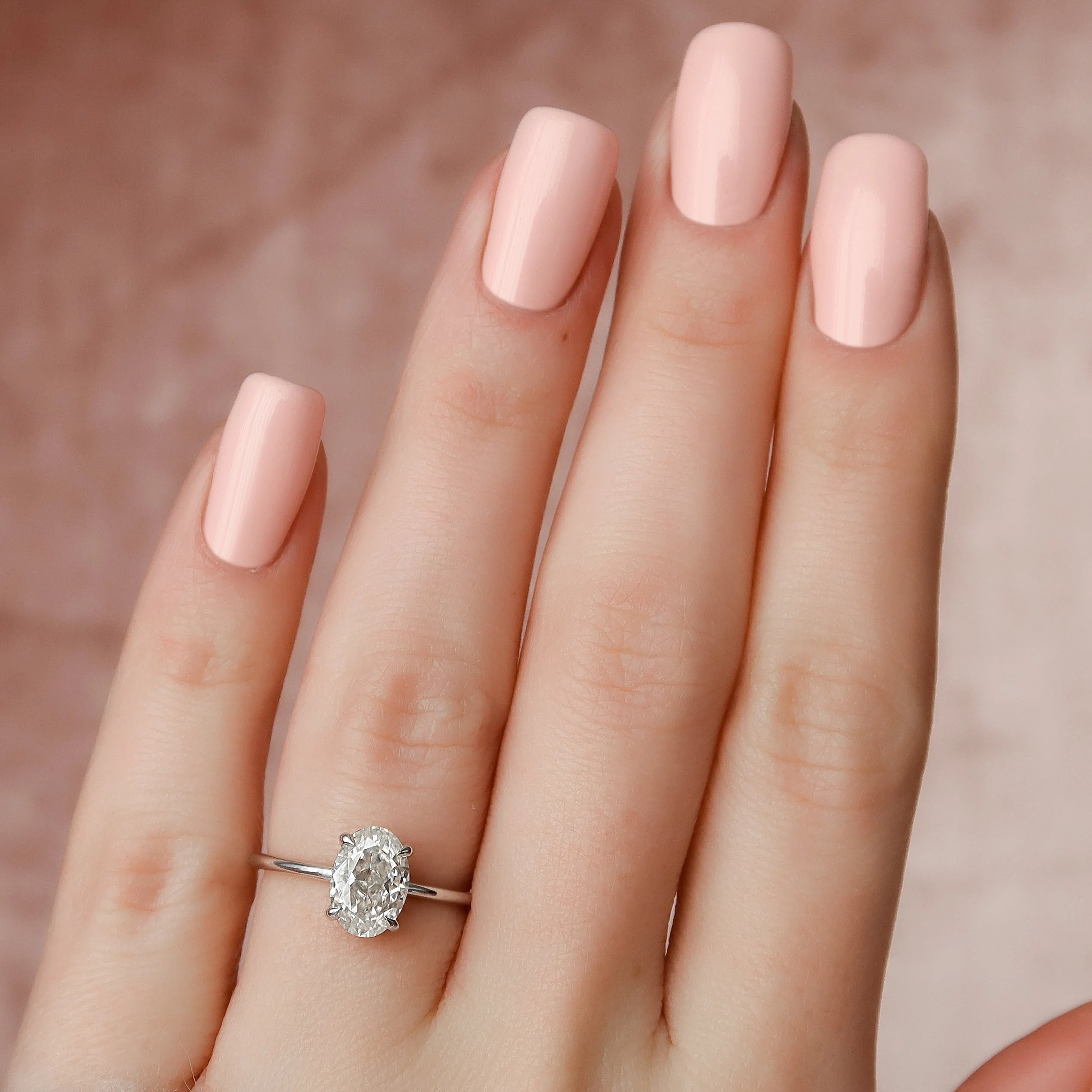 1.50CT Oval Cut Moissanite Solitaire Bridal Ring Set